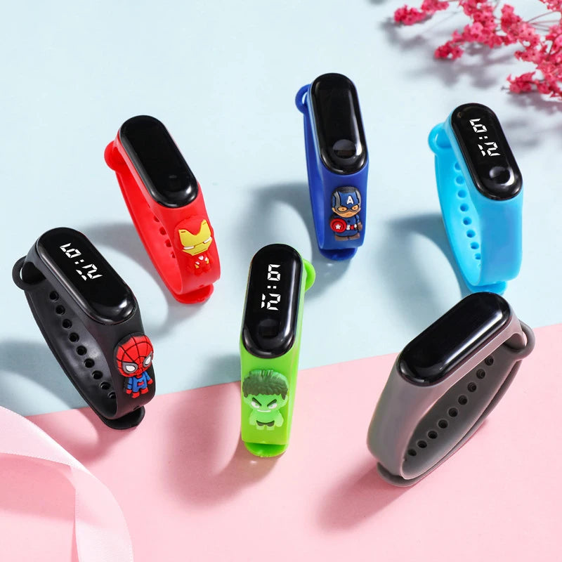 3D Cartoon Spiderman Kids Watches for Children Sports Bracelet Waterproof Men Boys LED Watch Student Clock Relógio Infantil