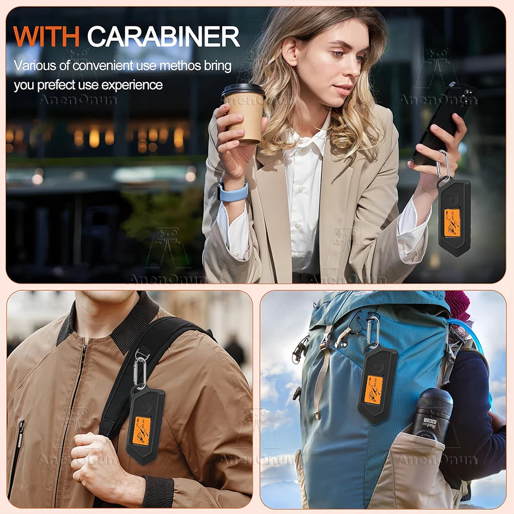 Flipper Zero Full Protective Case with Carabiner Anti-fall Anti-scratch Anti-slip Black Silicone Soft Shell Cover Accessories