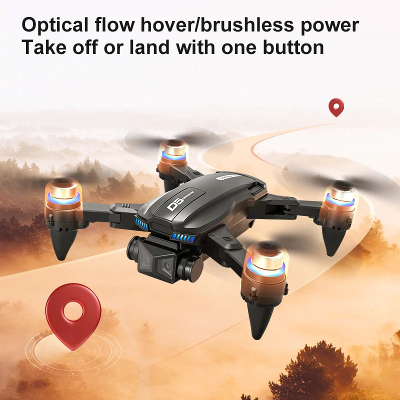 2025 NEW D5 Drones 4K HD Professional Remote Control Helicopter Plane RC Dron With Screen obstacle avoidance FPV Quadcopter Toys