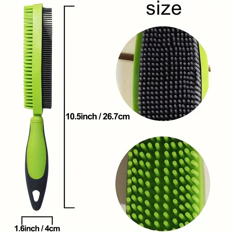 Pet Silicone Brush-Pet Hair Remover for Dogs and Cats,Massage Effect,Easy Clean Lint Brush for Clothes,Car Seats,and Upholstery