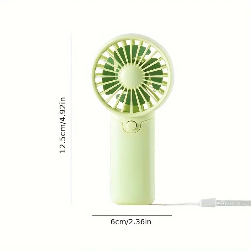 2025 Cute Mini Fan Portable Handheld Fan Lightweight Handy Fan Pocket Size Low Noise Small Electric Fan Student Gift Outdoor Fan